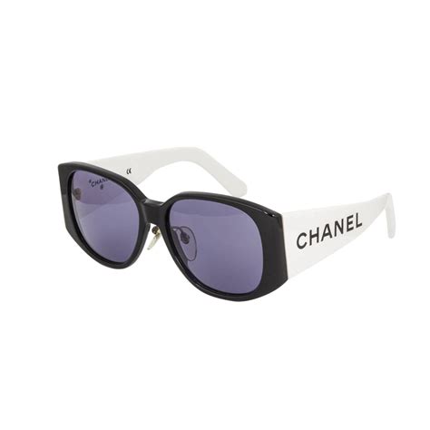 chanel sunglasses white and black|chanel sunglasses with clear sides.